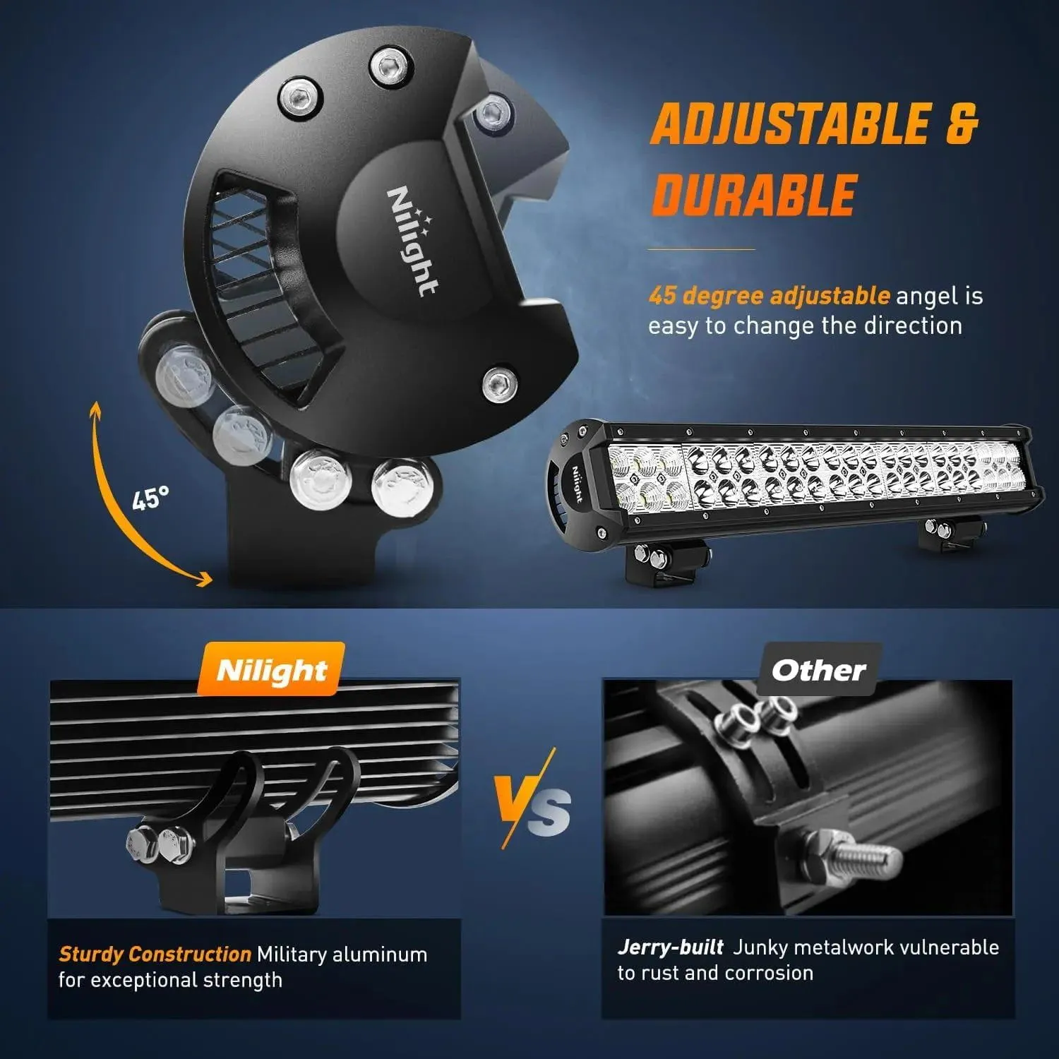 17 Inch 108W Double Row Spot/Flood Led Light Bar