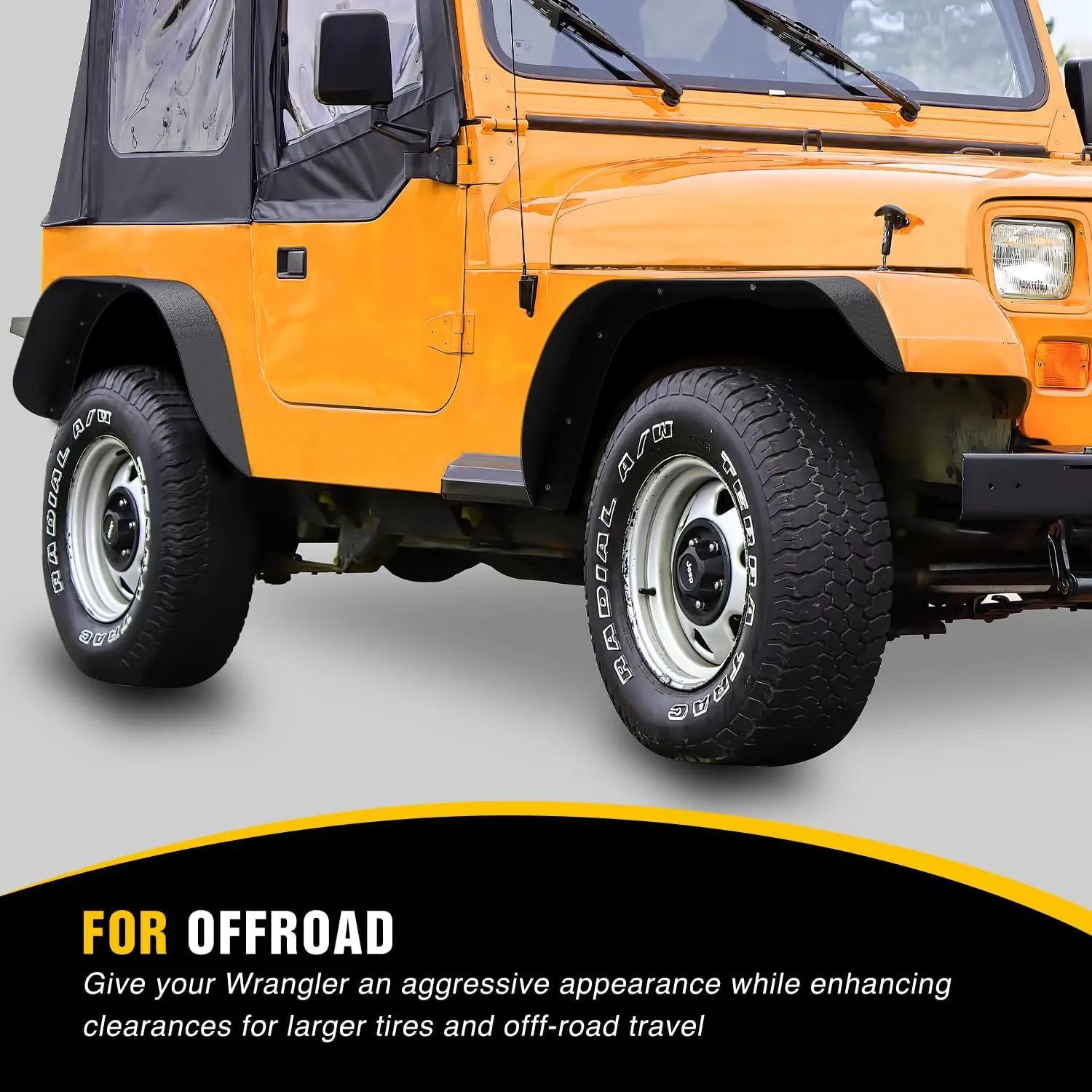 1987-1995 Jeep Wrangler YJ Front Rear Fender Flares Kit