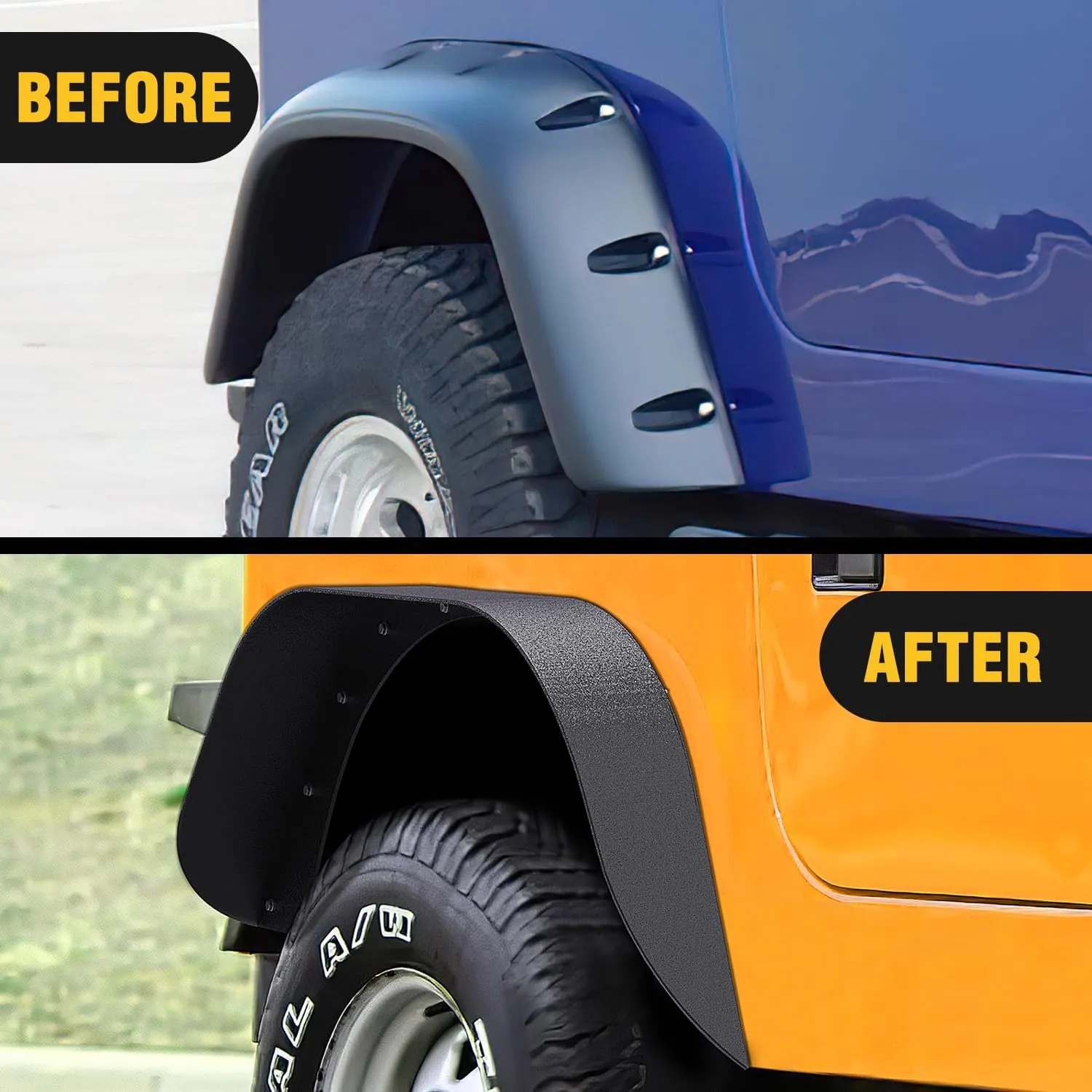 1987-1995 Jeep Wrangler YJ Front Rear Fender Flares Kit