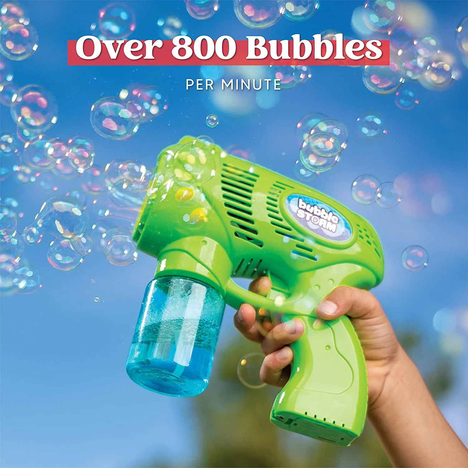 2-Pack: Blue and Green Bubble Gun