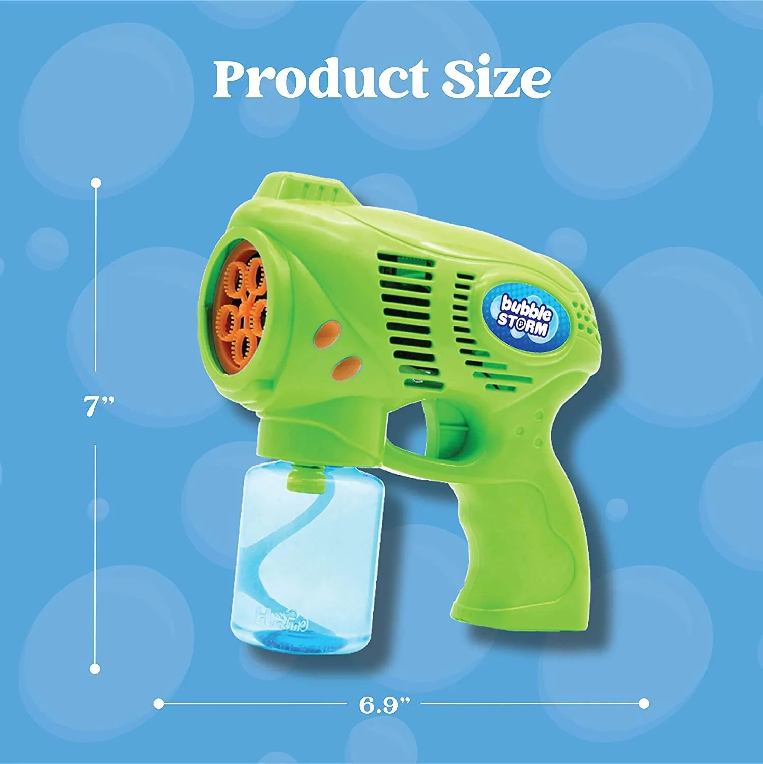 2-Pack: Blue and Green Bubble Gun