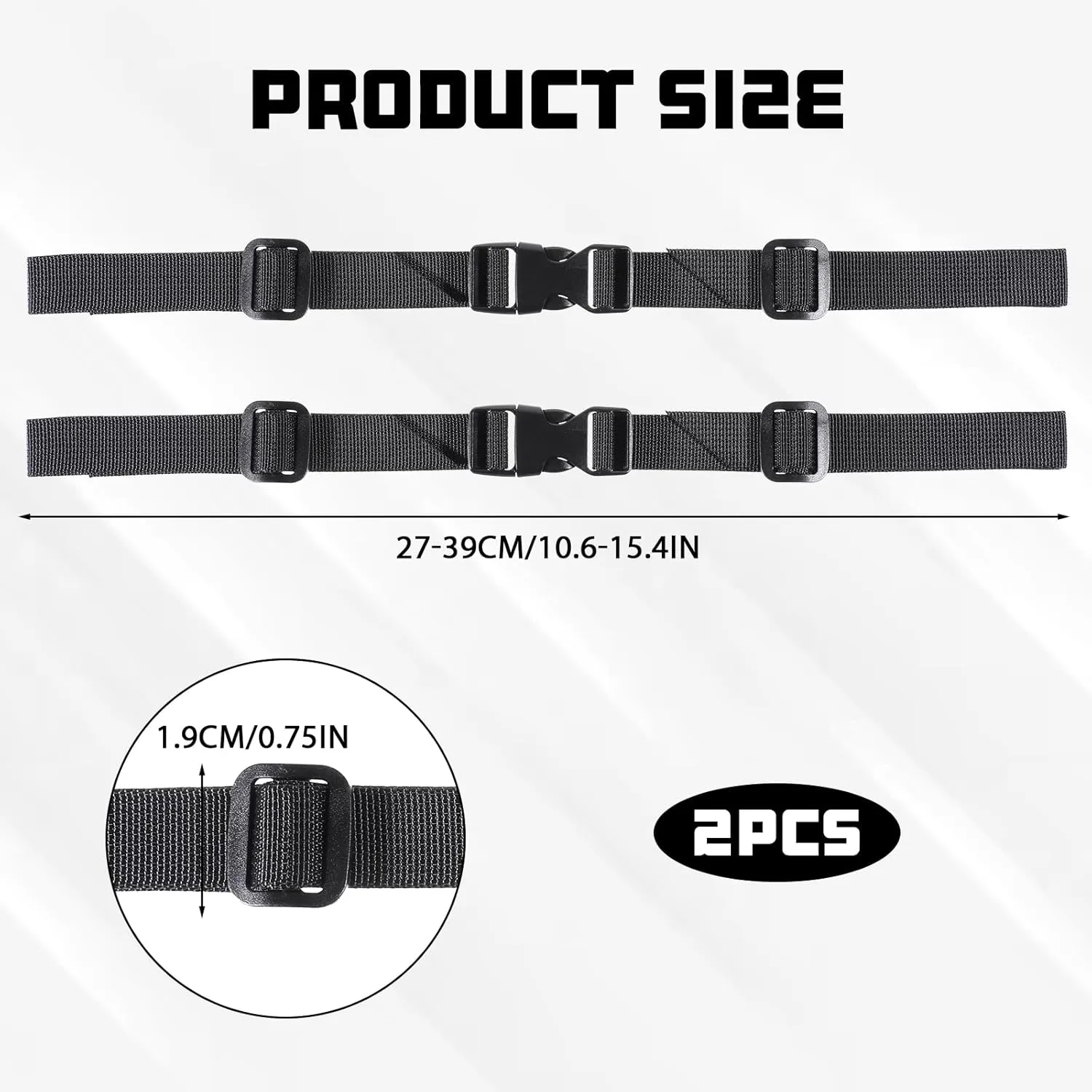 2 Pack Universal Backpack Chest Strap, Adjustable Replacement Backpack Sternum Strap Chest Harness Secures Chest Belt with Quick Release Buckle Outdoor Backpack Accessories