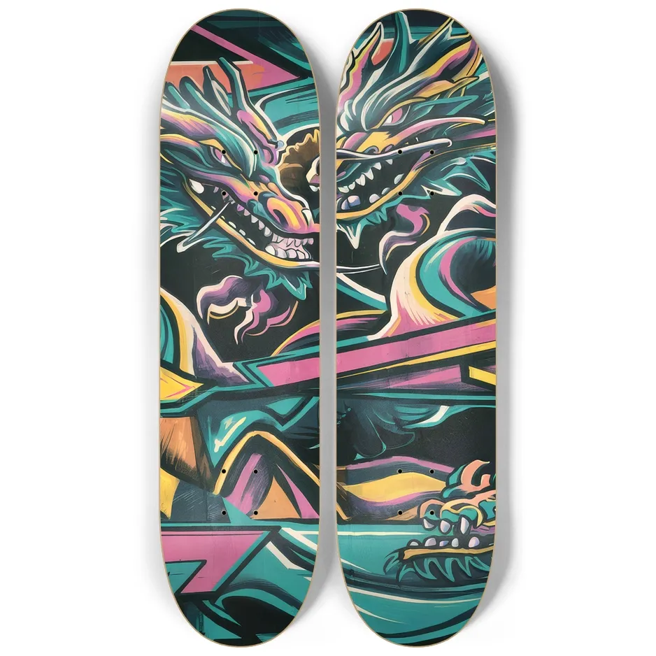 2 Skateboard Series Art - Dragons Watch
