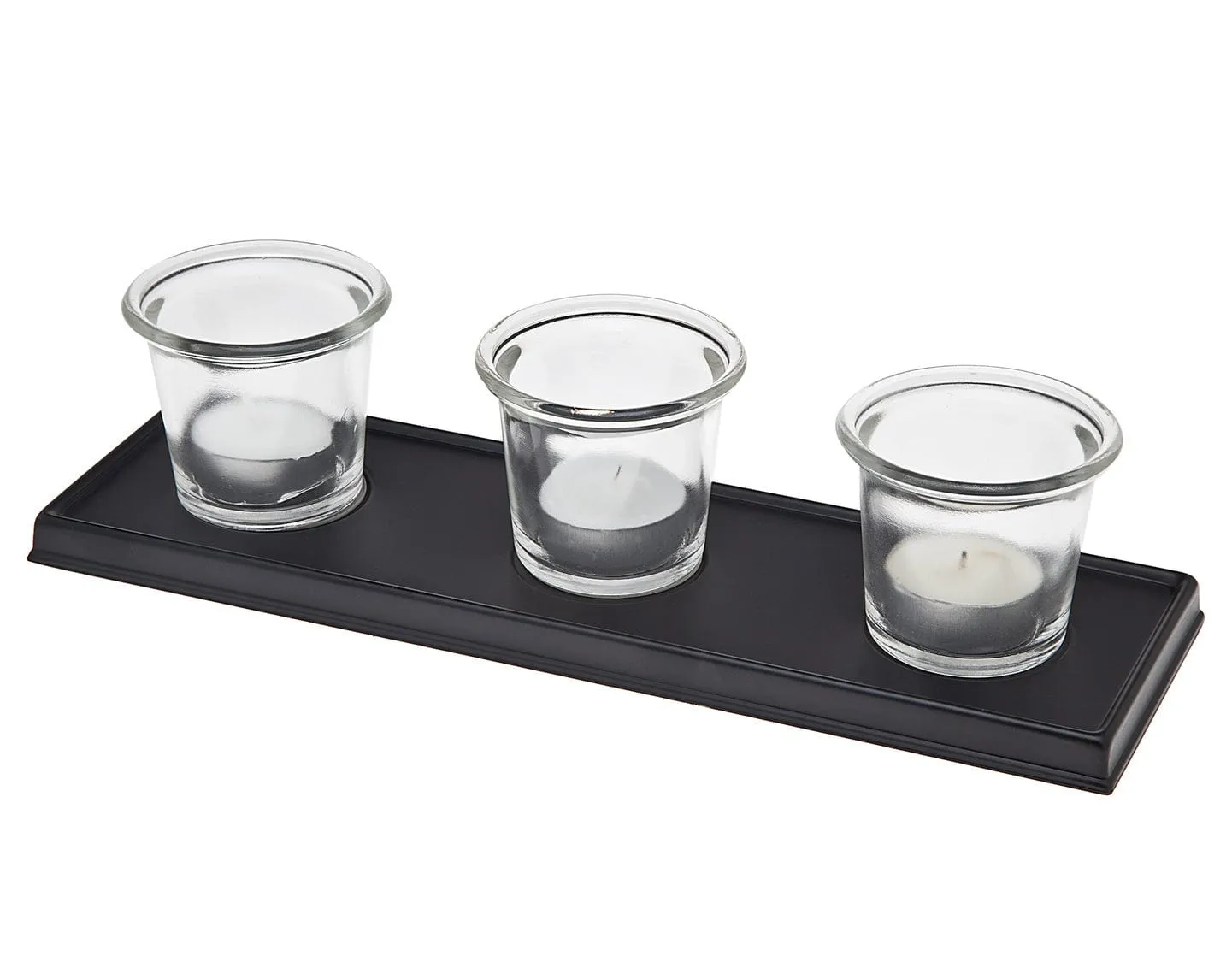 3 Votive Holder Black Base