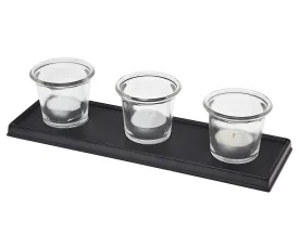 3 Votive Holder Black Base
