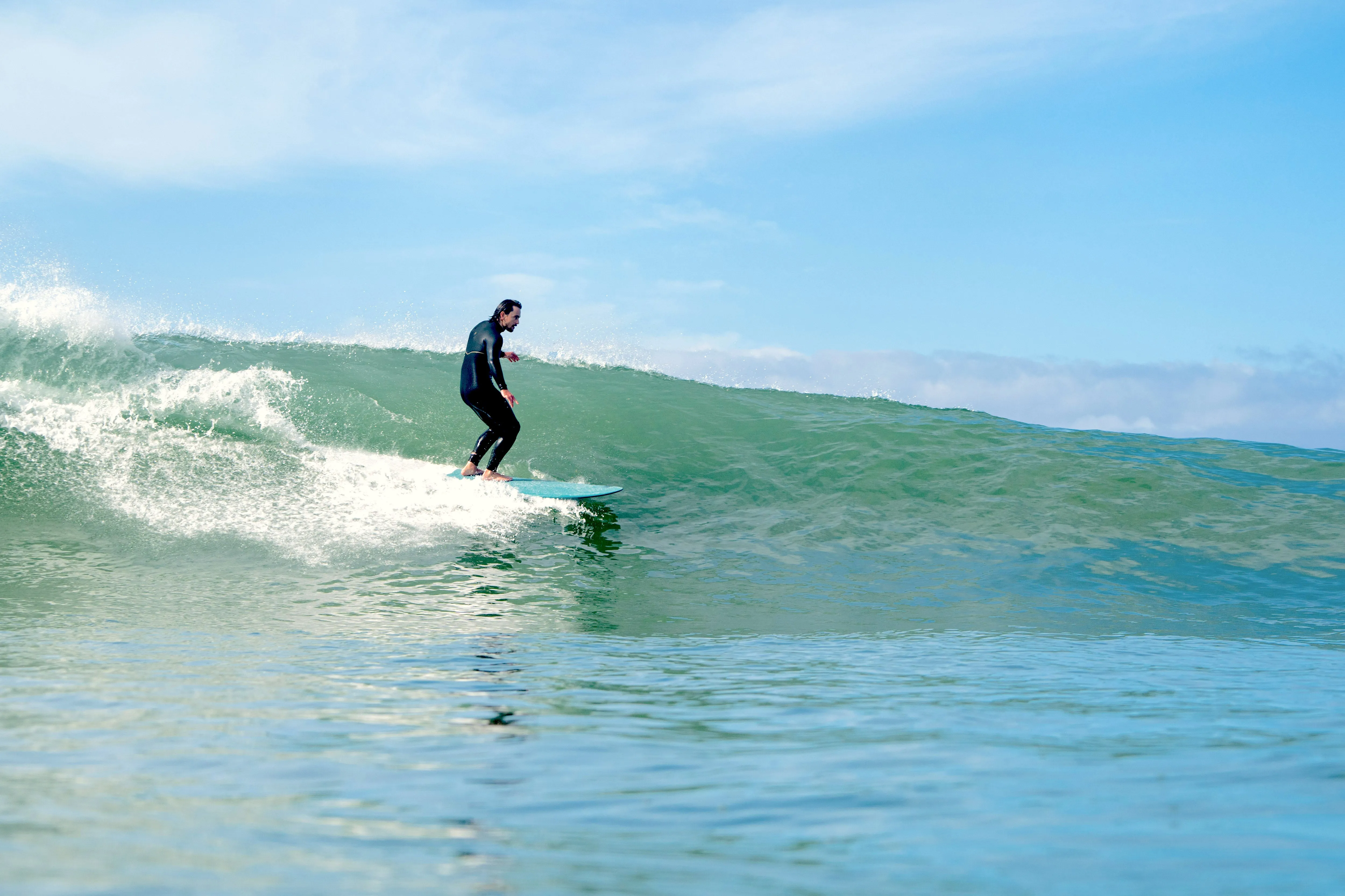 8'6" Ultimate Longboard Surfboard Aqua Dip (Hybrid Epoxy Softtop)