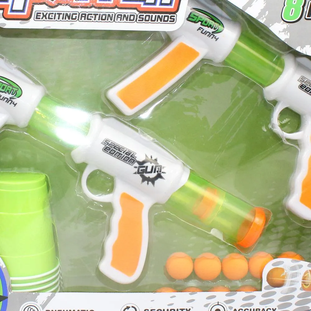 Air Popper Shooting Gun â€“ 20 Foam Balls