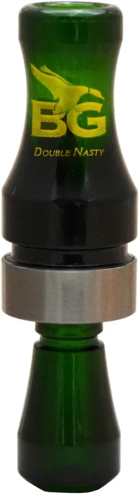 BGC Double Nasty Duck Call - Camo Green - Double Reed