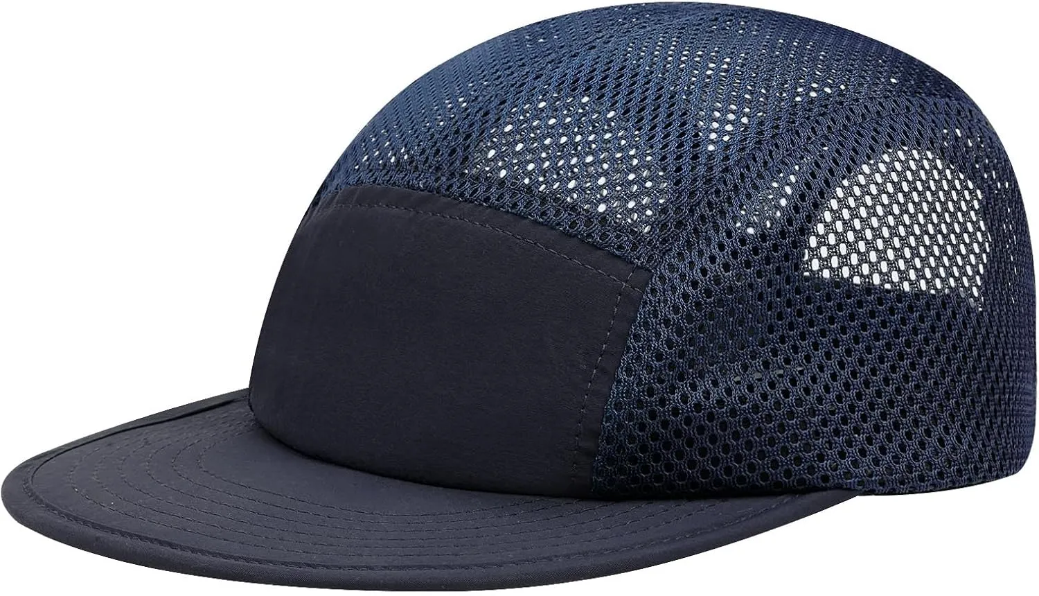 Clakllie 5 Panels Baseball Cap Quick Dry Trucker Hat Cooling Running Hat Flat Bill Cap for Outdoor Breathable Sports Cap