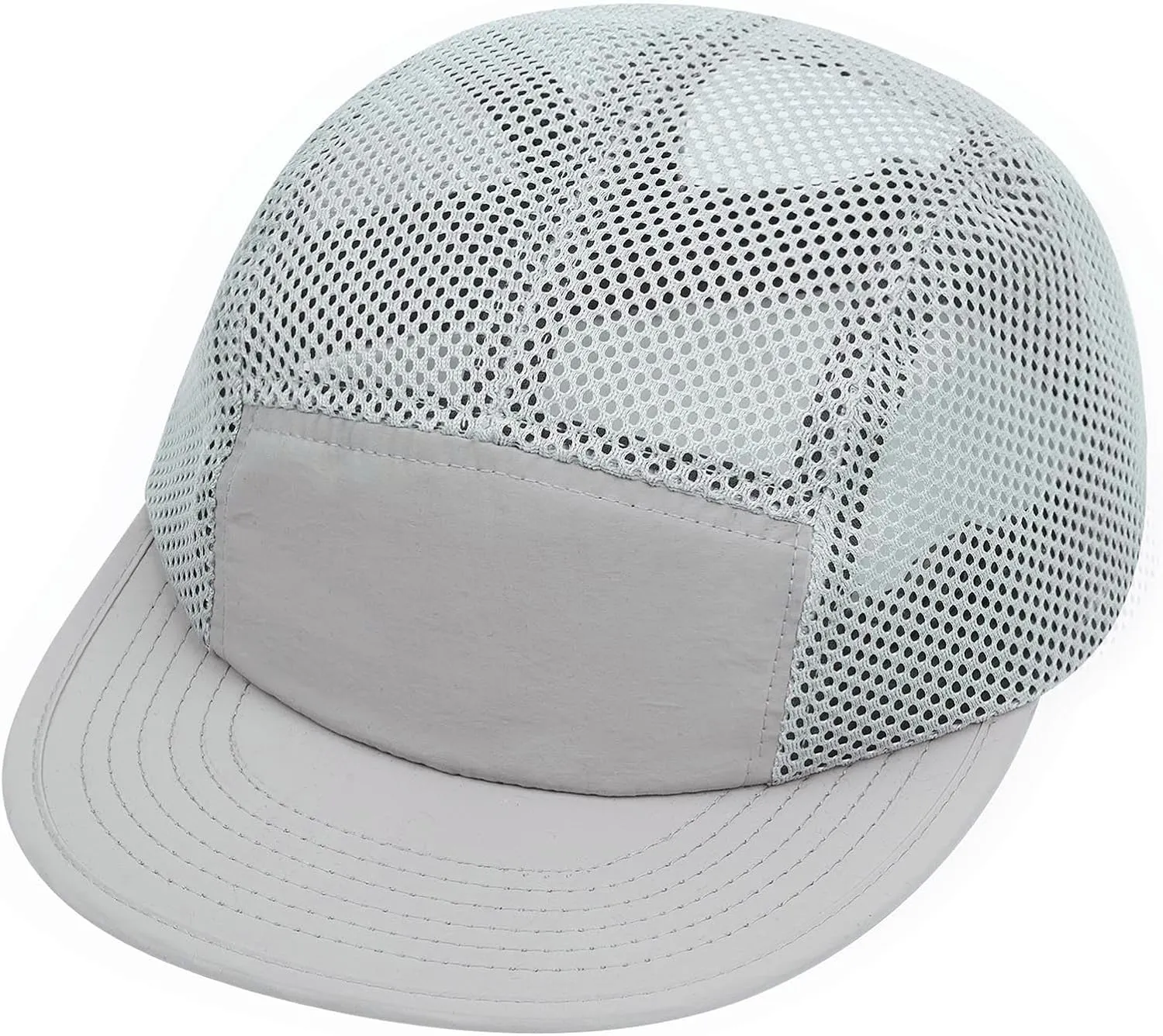 Clakllie 5 Panels Baseball Cap Quick Dry Trucker Hat Cooling Running Hat Flat Bill Cap for Outdoor Breathable Sports Cap