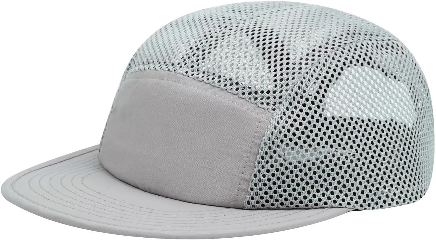Clakllie 5 Panels Baseball Cap Quick Dry Trucker Hat Cooling Running Hat Flat Bill Cap for Outdoor Breathable Sports Cap