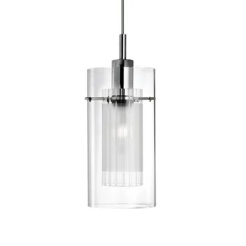 Duo I Pendant - Chrome & Double Glass