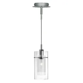 Duo I Pendant - Chrome & Double Glass