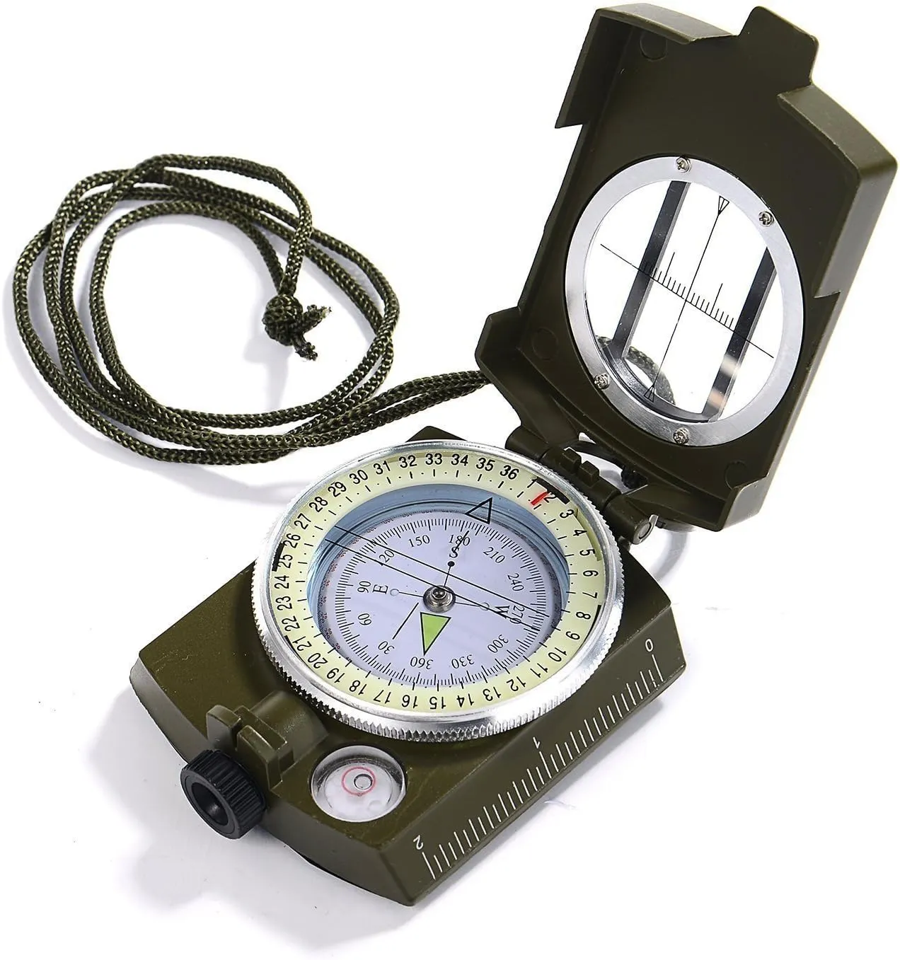 GWHOLE Military Lensatic Sighting Compass Waterproof for Outdoor Activities