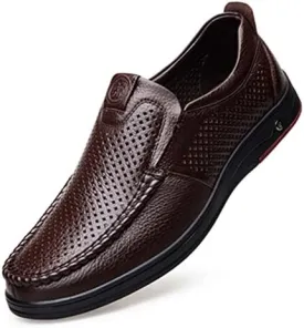 HODORE Dress Shoes For Men Men's Loafers Leather Casual Men's Shoes   B102258