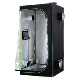 Hydroponic Plant Grow Tent 80L x 80W x 160Hcm-Black/Green