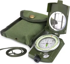 Military Compass, Hiking Compass for Survival with Lensatic Sighting, Luminous Navigation Compass Waterproof for Backpacking Orienteering Camping