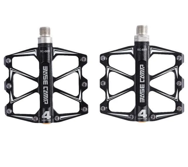 Mountain Bike Flat Pedals with 4 Ball Bearings Ultralight