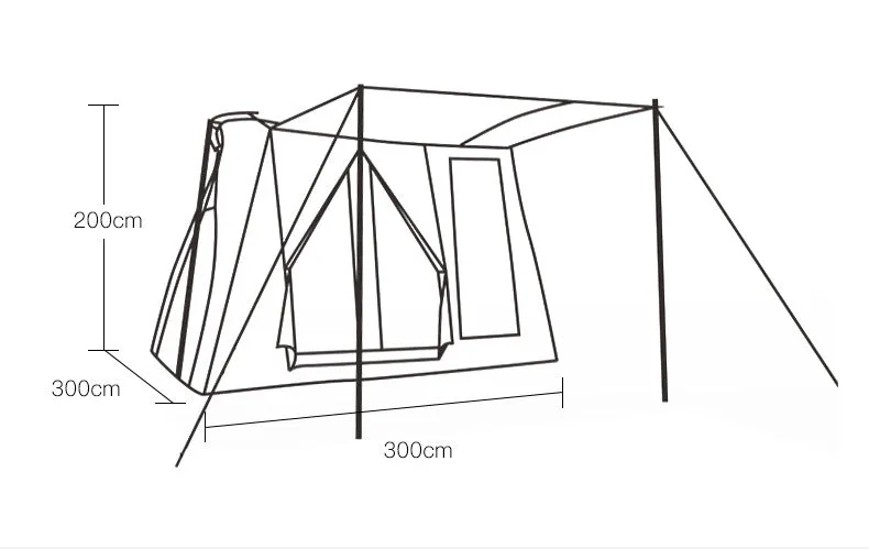 Outdoor Glamping Cotton Fabric Cloth Roof Top Tent 5-8 Person with Rainfly Camping Gear Equipment