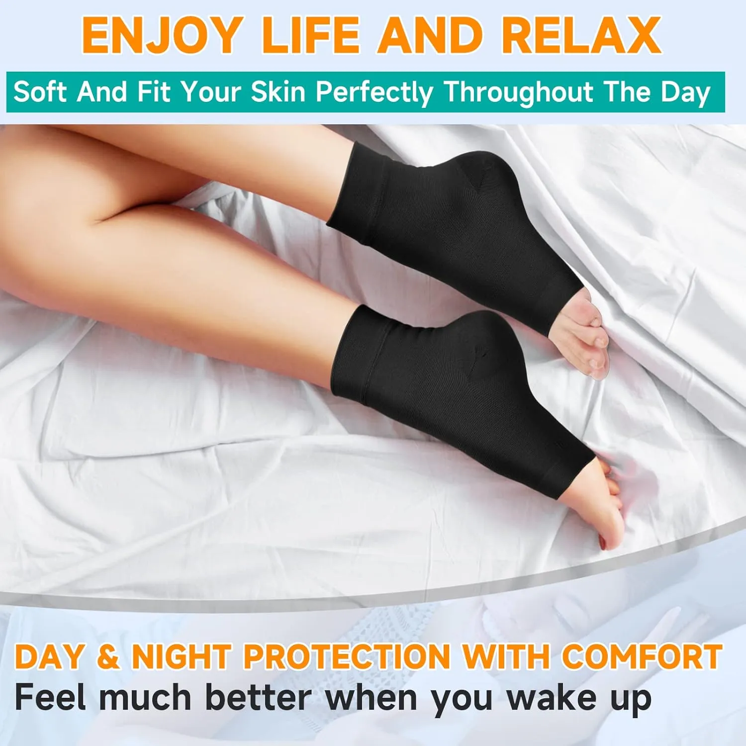 Plantar Fasciitis Socks for Women Men, Truly 20-30mmHg Compression Socks for Arch & Ankle Support, Foot Care Compression Sleeves for Injury Recovery, Eases Swelling, Pain Relief, Black 3XL
