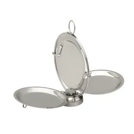 Round Foldable 3 Tier - Silver