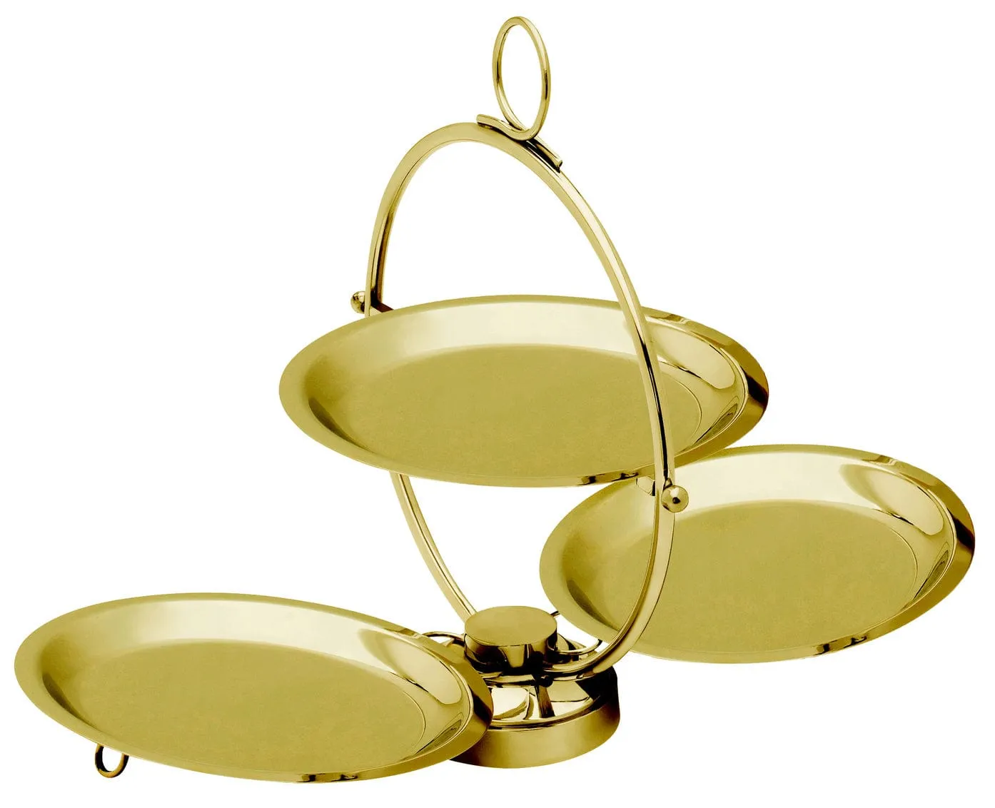 Round Foldable 3 Tier - Silver