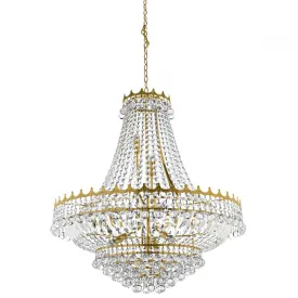 Searchlight 9112-82GO Versailles - 13 Light (dia 82cm) Clear Crystal Chandelier Gold Frame