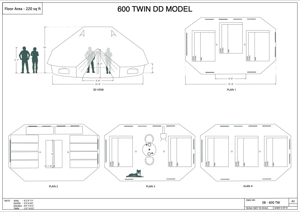 Sibley 600 Twin Ultimate (Double Door)