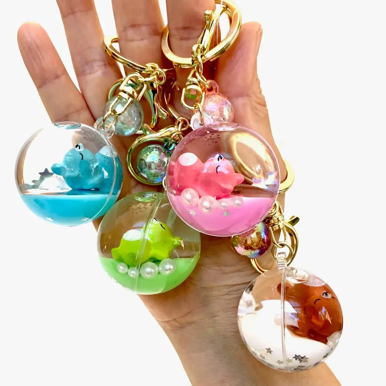 Sleeping Animal Ball Key Charm