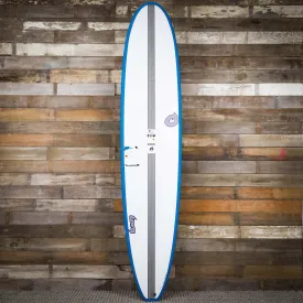 Torq Longboard TET-CS 9'0 x 22 3/4 x 3 1/8 Surfboard - White/Teal/Carbon Strip