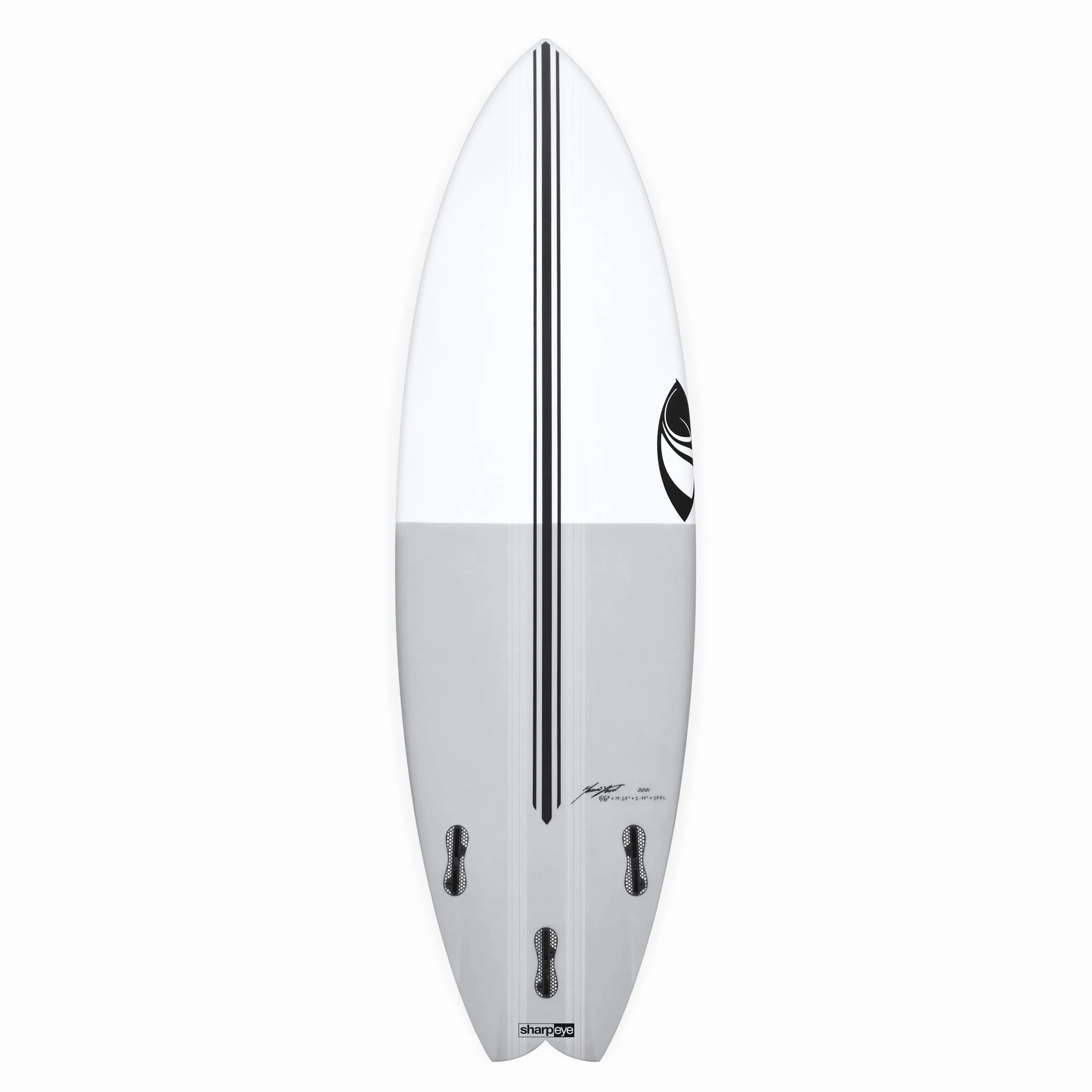 TWIN TURBO (E3 LITE) 5'4" x 19.0 X 2.38 - 26.00L, Swallow, 3x  FCS 2 Fin Boxes, Epoxy E3 - ID:941549