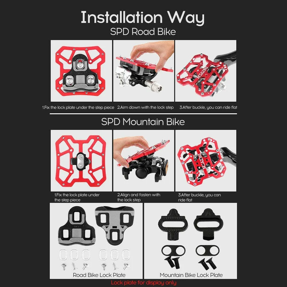Universal Portable Waterproof Bike Pedal Road Bike And Mountain Bike Quick Installation Switch Pedal Step Piece