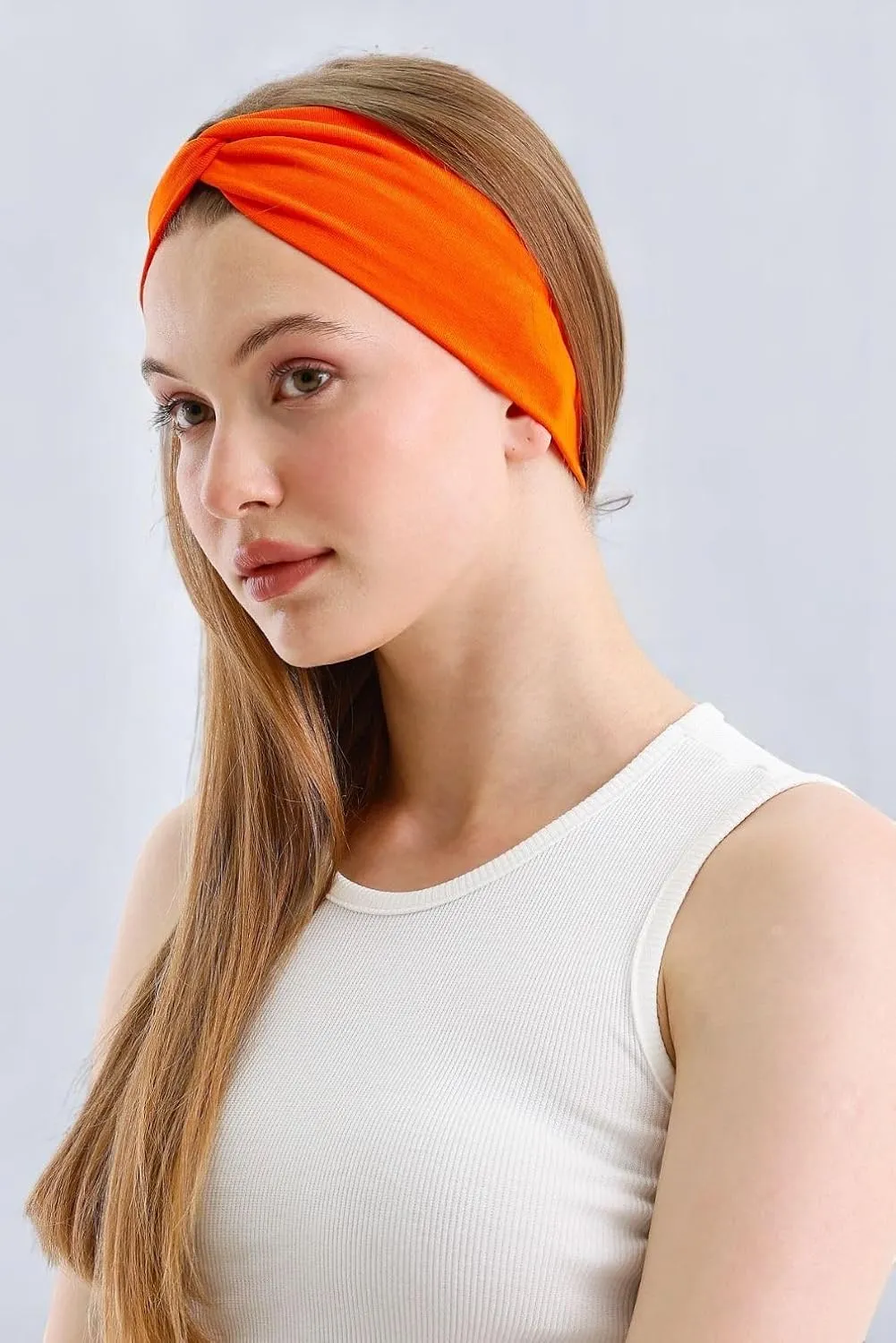 Women's Stretchy Twist Headbands, Solid Color, Non-Slip for Yoga, Workout, Running