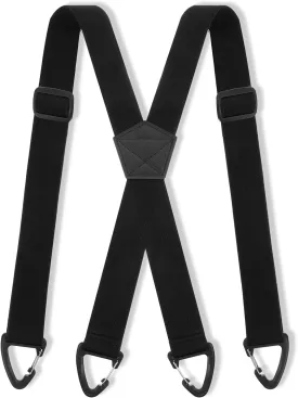 X Black Suspenders,Mens Suspenders for Jeans,Adjustable Heavy Duty Suspender with 4 Snap Loop,Suspender for Men Women (1.49" Wide)